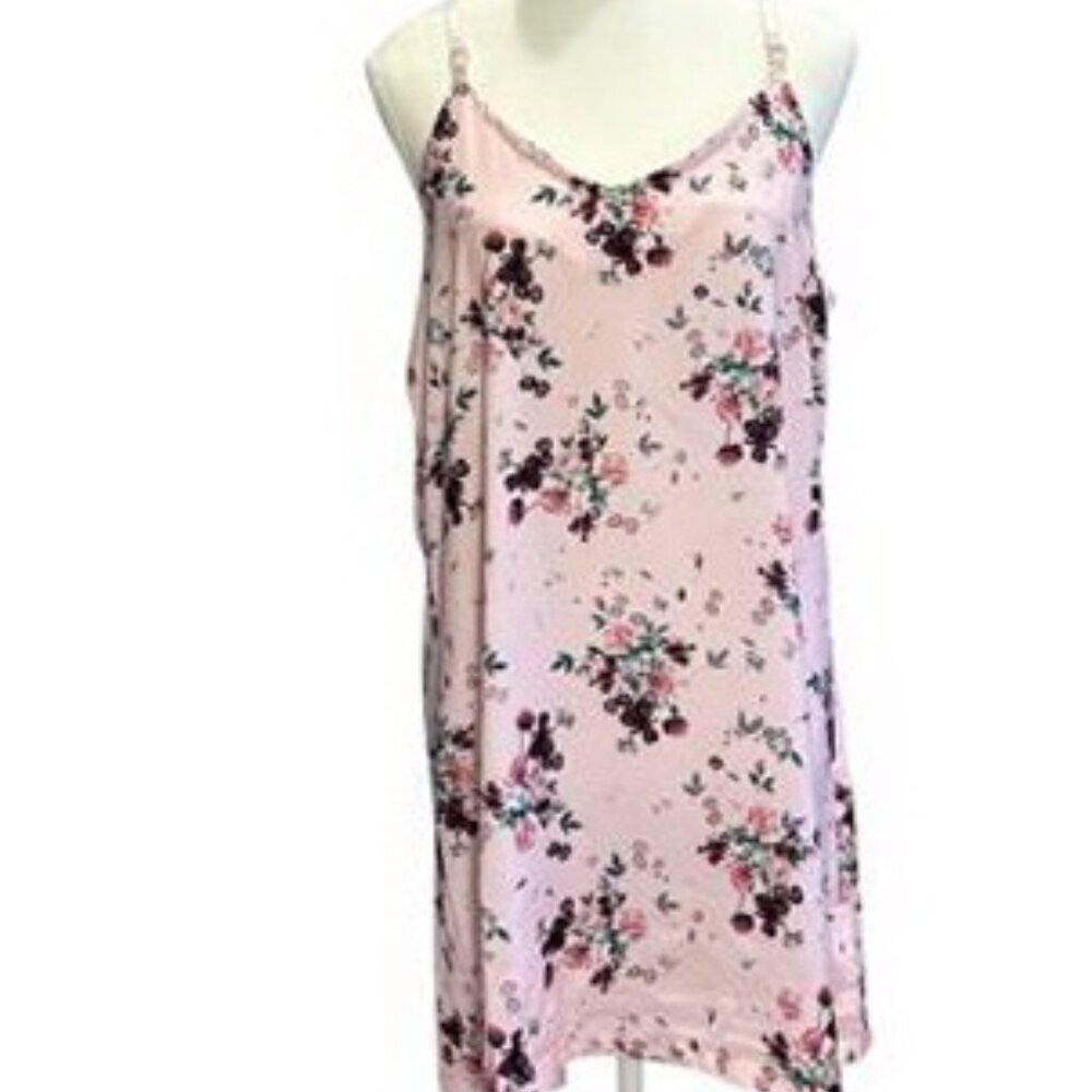 Ted Baker London Pink Satin Floral Slip Dress